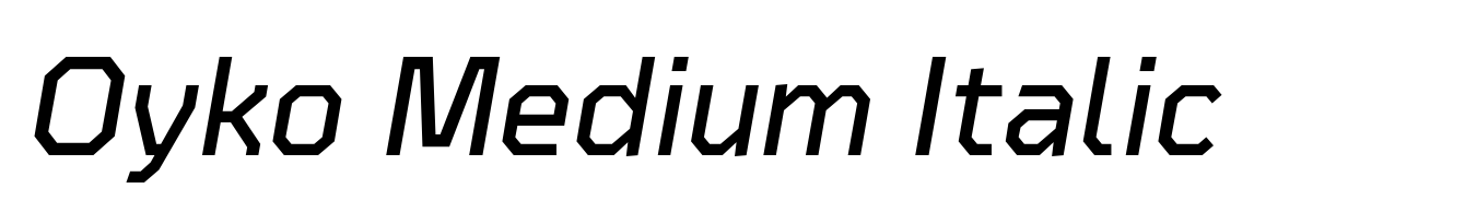 Oyko Medium Italic
